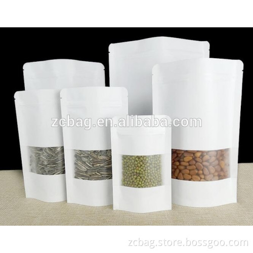 laminate matte white widow pouch doypack snack food packaging bags